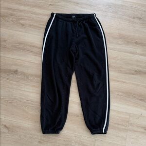 Black Joggers with White Stripes